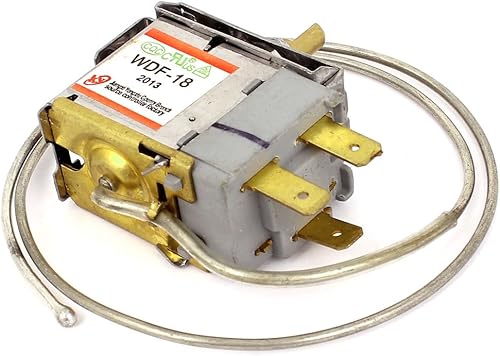 Miniatura 2 de IIVVERR WDF-18 3 Pin 20 pulgadas Cable de metal Congelador Refrigerador Termostato Refrigerador (WDF-18 3 pinos, 20', cable de metal, congelador,