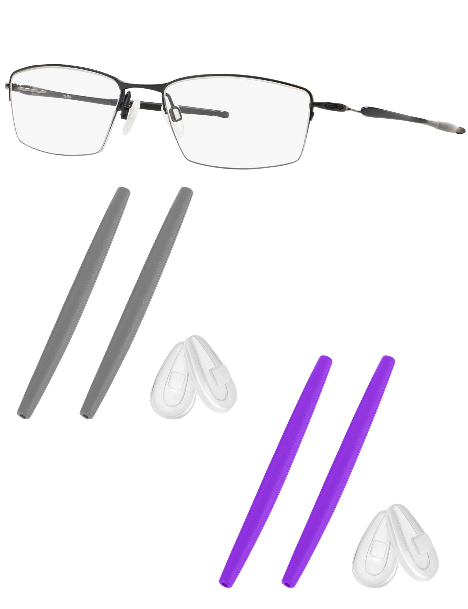 Replacement Earsocks &amp; Nosepieces Rubber Kits for Oakley Lizard OX5113 / OX5120 Eyeglasses