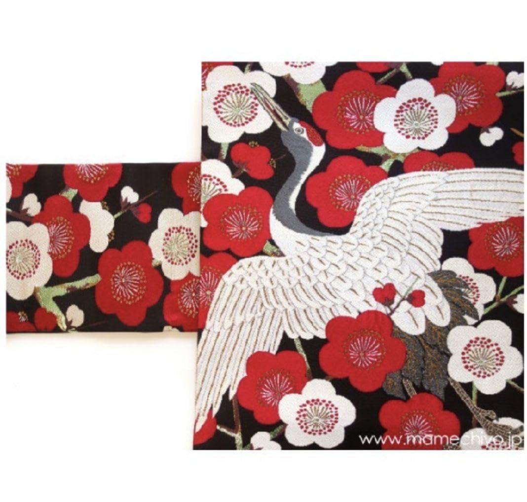 Amazon.co.jp: 豆千代モダン 帯袋 西陣織 鶴梅(初回限定版  