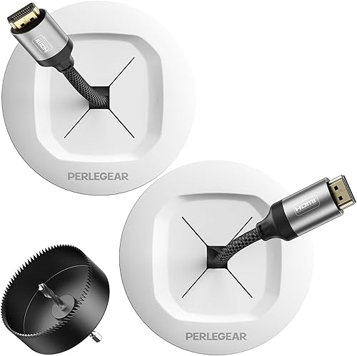 Miniatura 8 de Perlegear Ocultador de cable para TV montado en la pared, ocultadores de cables para TV y altavoces montados, kit de gestión de cables en la pared,