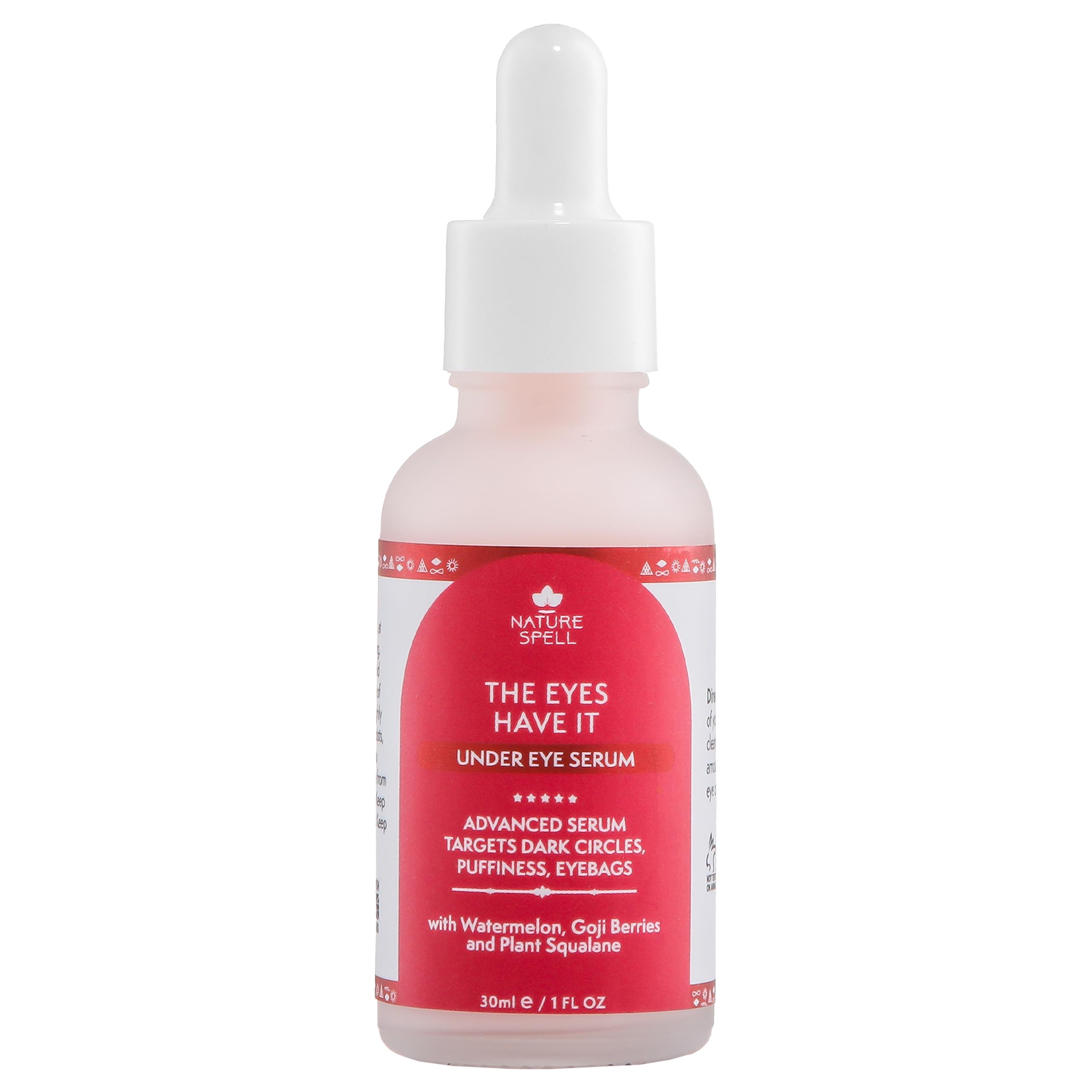 Nature Spell Eye Serum, Targets Dark Circles, Puffiness & Eyebags, Infused with Watermelon & Goji Berries, Vegan, 30ml