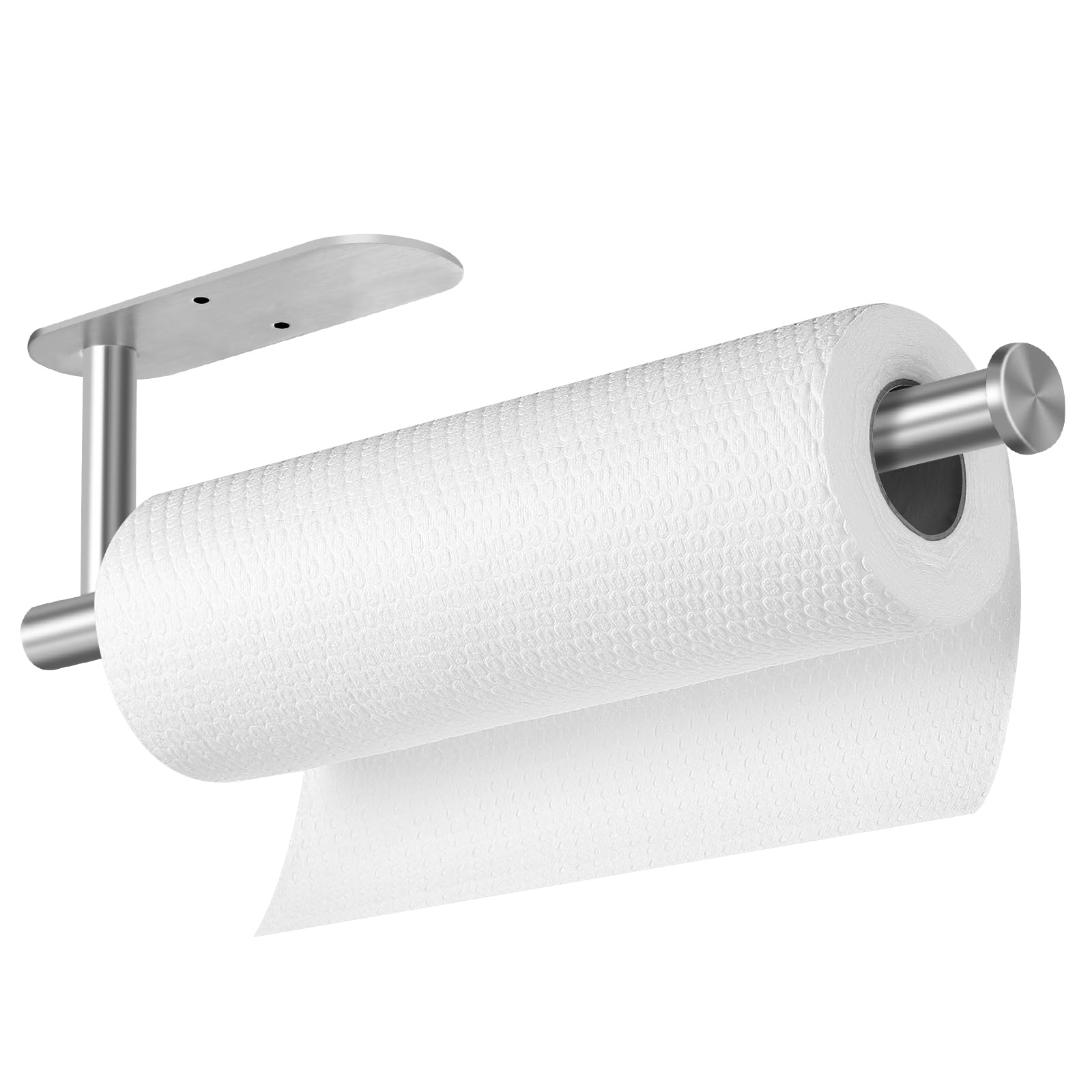 Paper Towel Holders for Kitchen,Paper Towels Bulk- Self-Adhesive Under Cabinet,Both Available in Adhesive and Screws,Stainless Steel Paper Towel Roll