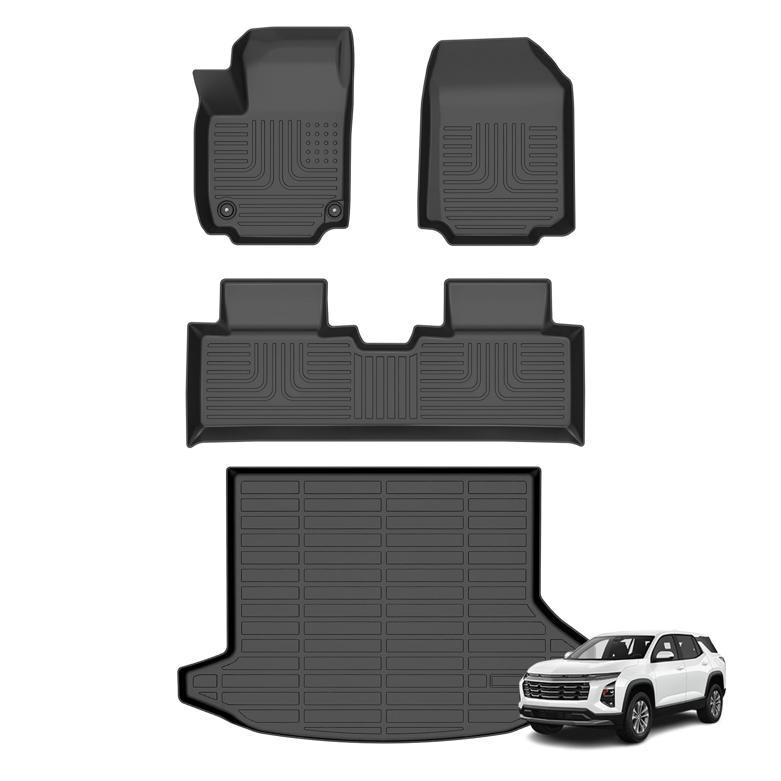 AZYT Floor Mats & Cargo Liner for Chevy Chevrolet Equinox 2025 2026 (Not EV)/ GMC Terrain 2025 2026 All Weather Automotive TPE Set Anti-Slip Floor