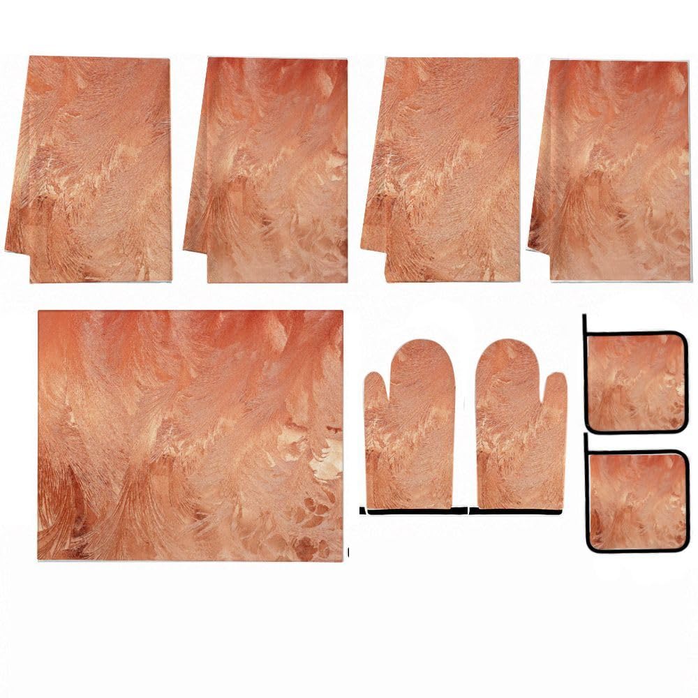 9PCS Rose Frost Texture Cucina Decor e Accessori Set