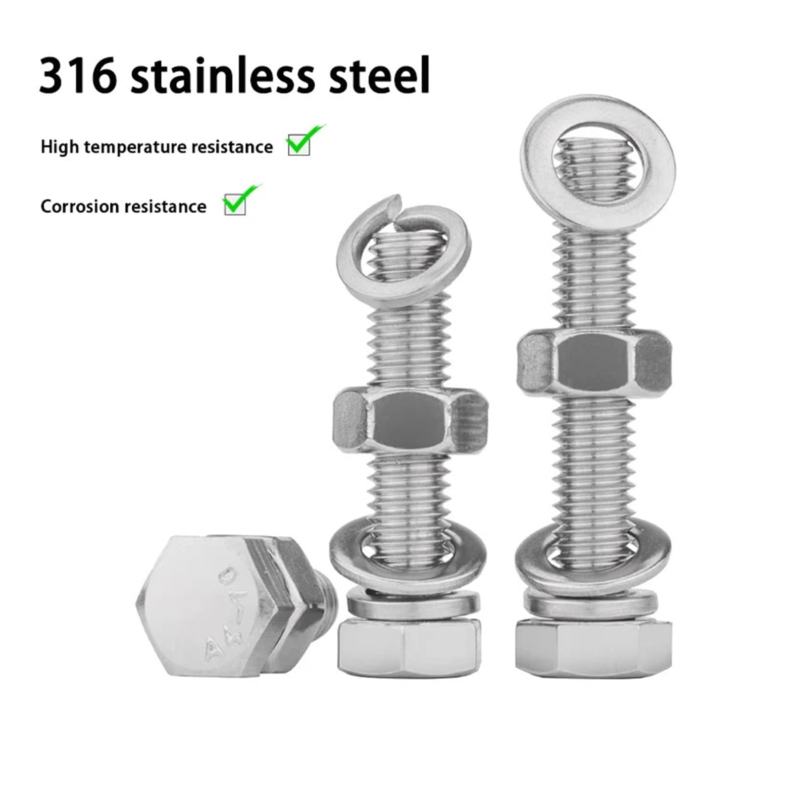 Set combinato di rondelle for dadi esagonali M6-M10 316SS