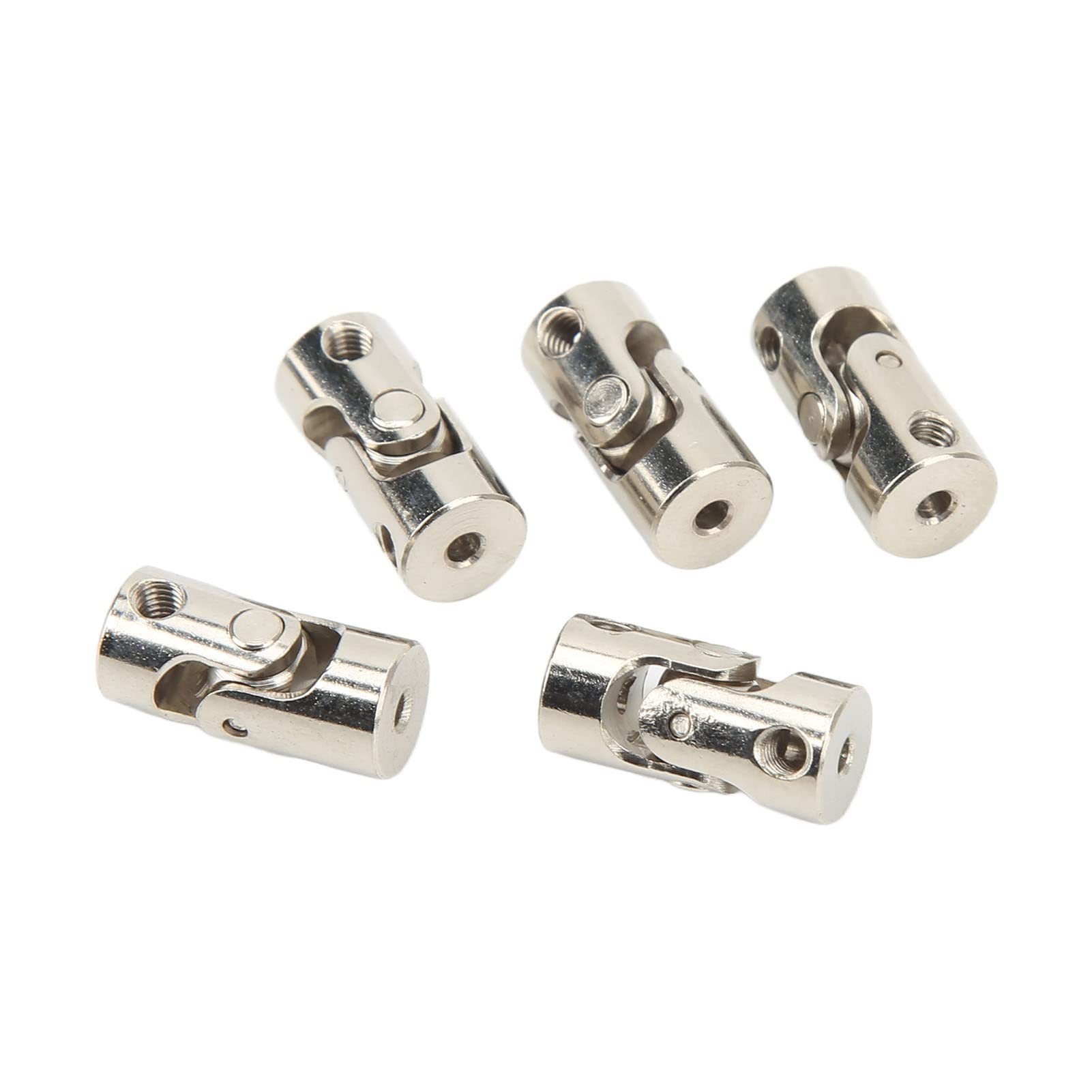 2mm Universal Joint Coupler, 5Pcs 2 Section Steel Universal Joint Coupling Connector for RC Car Boat