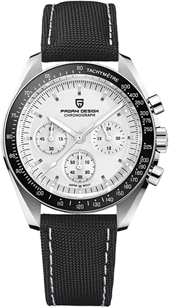 RollsTimiPagani Design 1701 V3 Men's Chronograph Quartz Dial 40mm VK63 Movement Stainless Steel Mirror Sapphire Watch 100 Metre Water Resistant Sports Watch