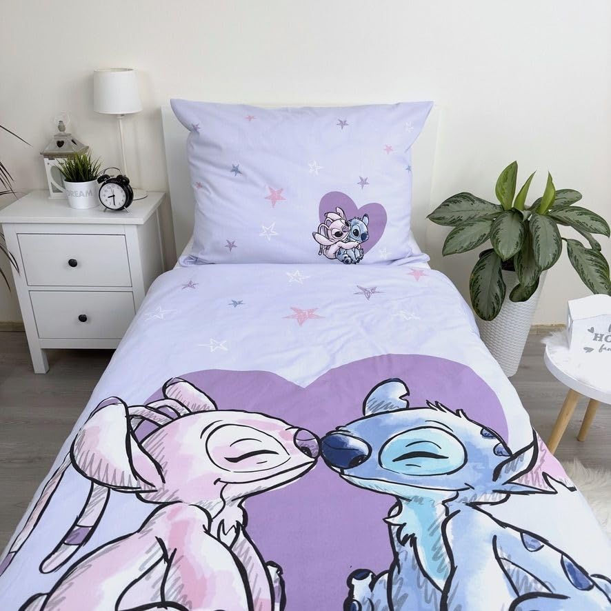 Disney Lilo & Stitch Dekbedovertrek, Happy - Katoen Disney Lilo & Stitch Dekbedovertrek, Happy - Katoen