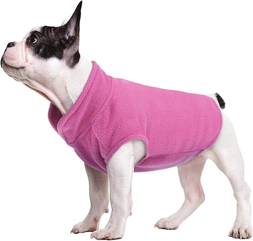 Miniatura 1 de FUAMEY Chaleco de forro polar para perro, sudadera cálida y elástica para cachorros, abrigo de cuello alto, chaqueta de invierno para perro con