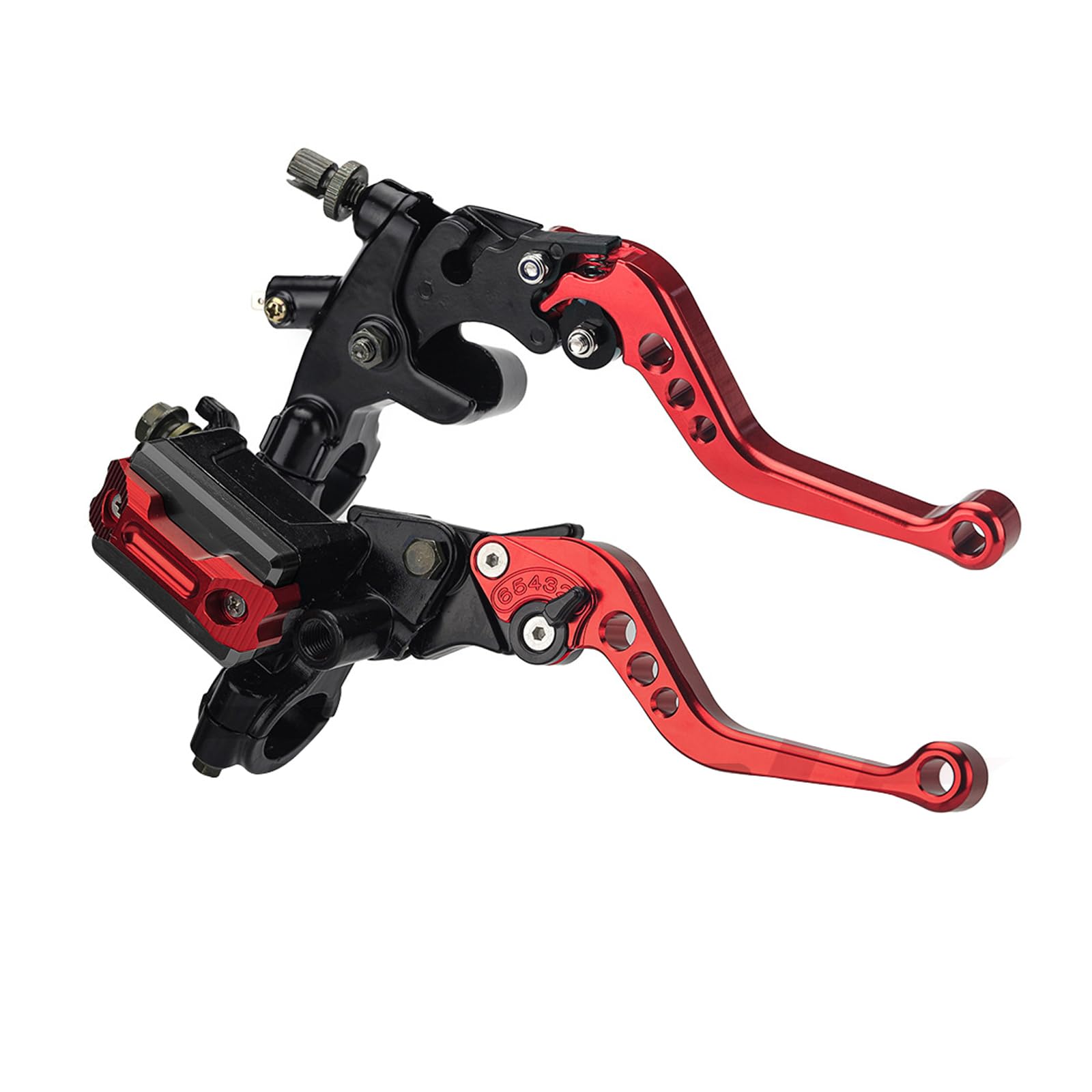 Kit Leve Frizione E Freno Per Moto Universale 7/8'', In Alluminio CNC Regolabile, Colore Rosso - Foto 10