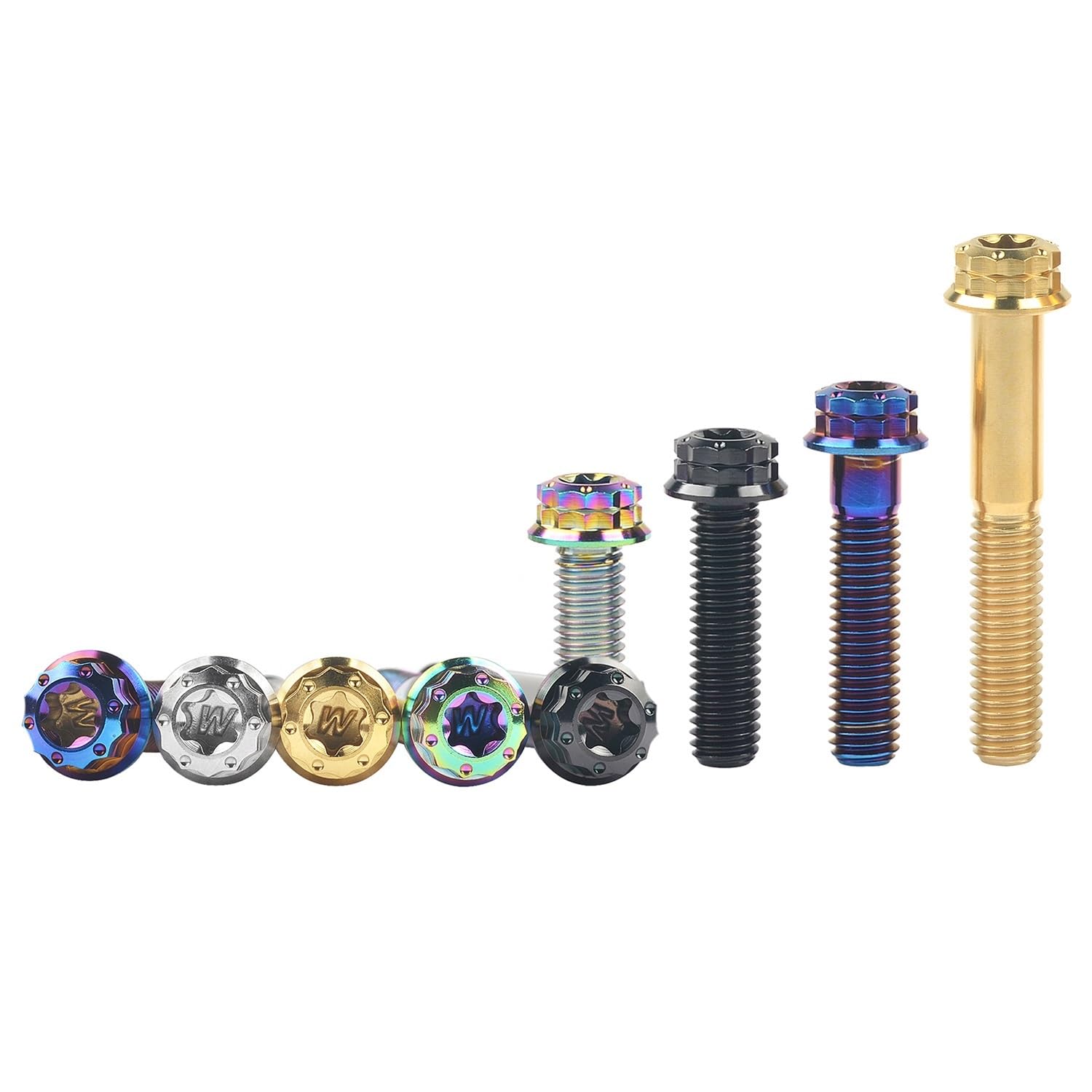Śruba kołnierzowa M8x15-80mm 12-kątna T40 Śruba Torx o skoku 1,25 do motocykla samochodowego, 1 szt.(Burn Blue,65mm)