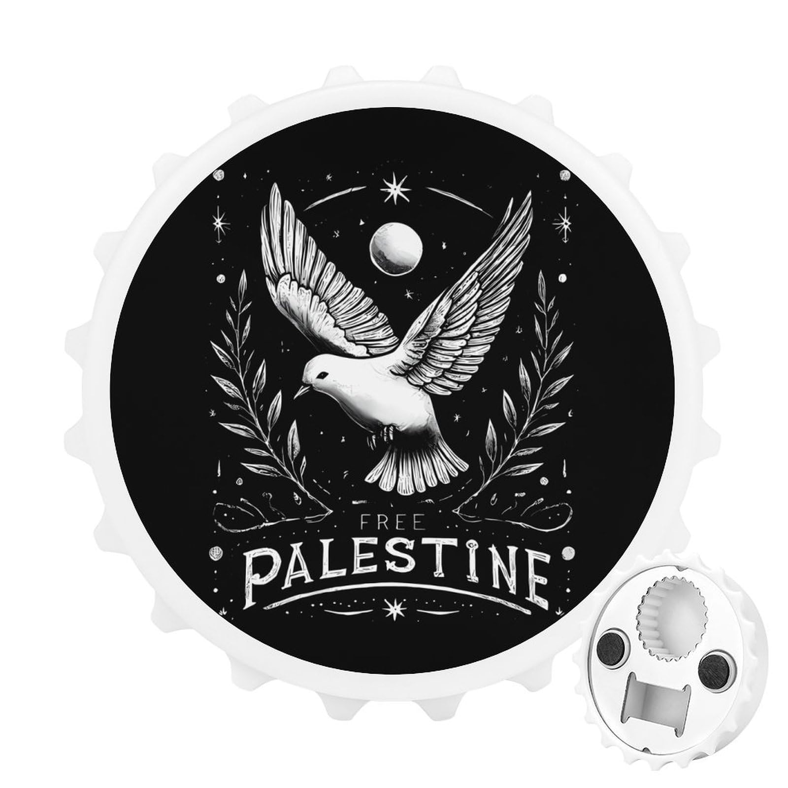 Free Palestine Doves Magnetic Bottle Opener Refrigerator Magnet Fridge Magnets Kitchen Supplies