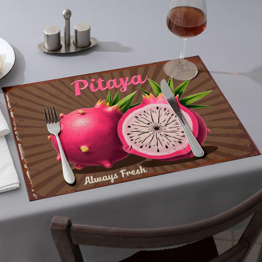 Sets de table Pitaya Always Fresh : lot de 6 dessous d'assiette salle à manger