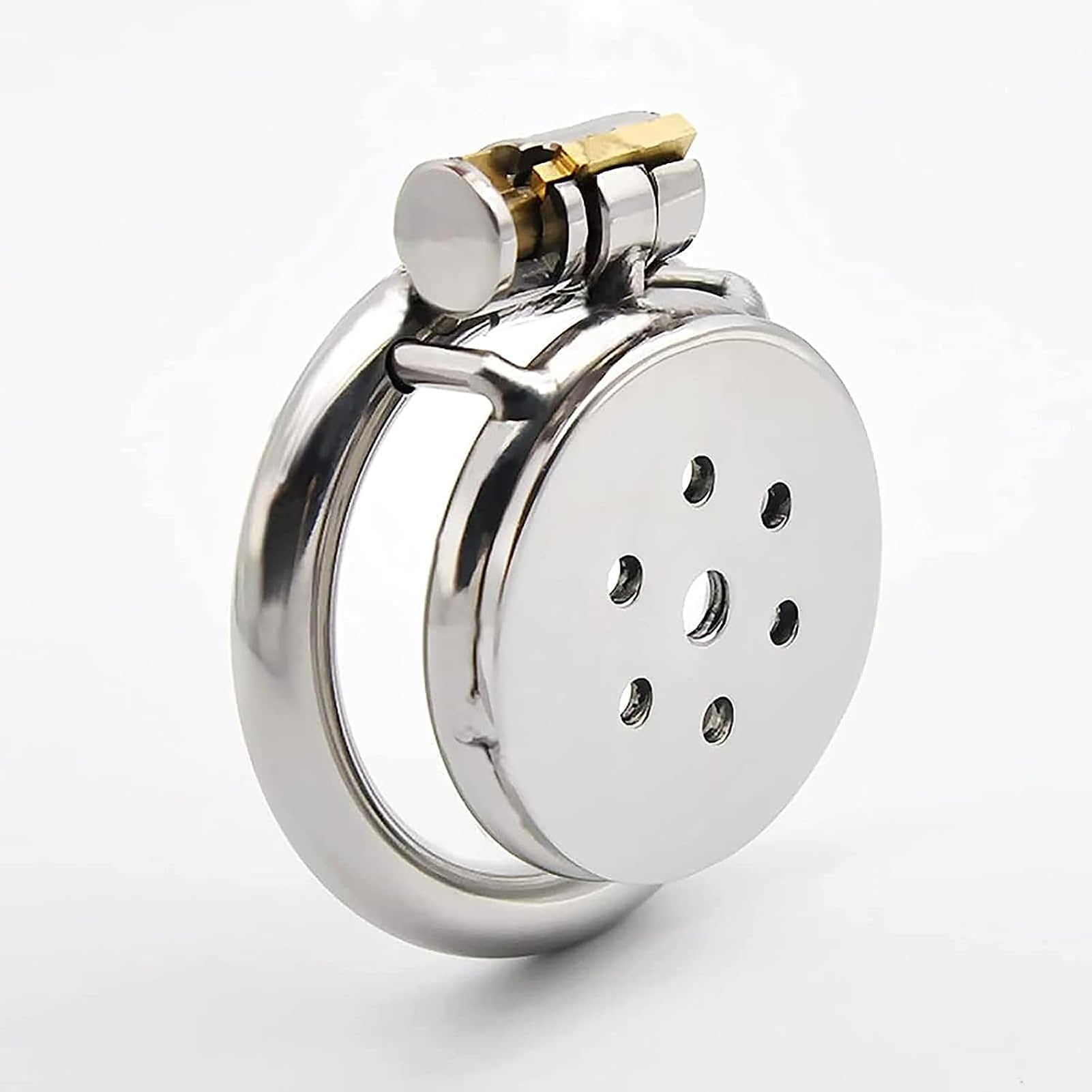 Inverted Flat Chastity Cage Uomo Sissy Cintura Di Castità Maschile Metallo Cock Cage Erotitici Sexy Per Coppie (50MM,A)
