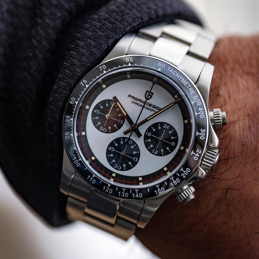 Pagani Design Orologio da uomo Zaffiro Sport Orologio al Quarzo Orologio da uomo in acciaio inossidabile Orologio impermeabile VK63 Movimento Moda Cronografo