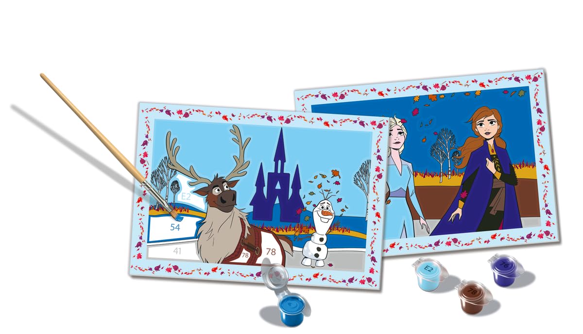 Ravensburger - Creart Junior Pack 2: Frozen II | Dipingere con I Numeri Bambini 32x22cm | Giochi Creativi Bambina 5 Anni | Giochi Bambini 5 Anni O più | Creart 5 Anni