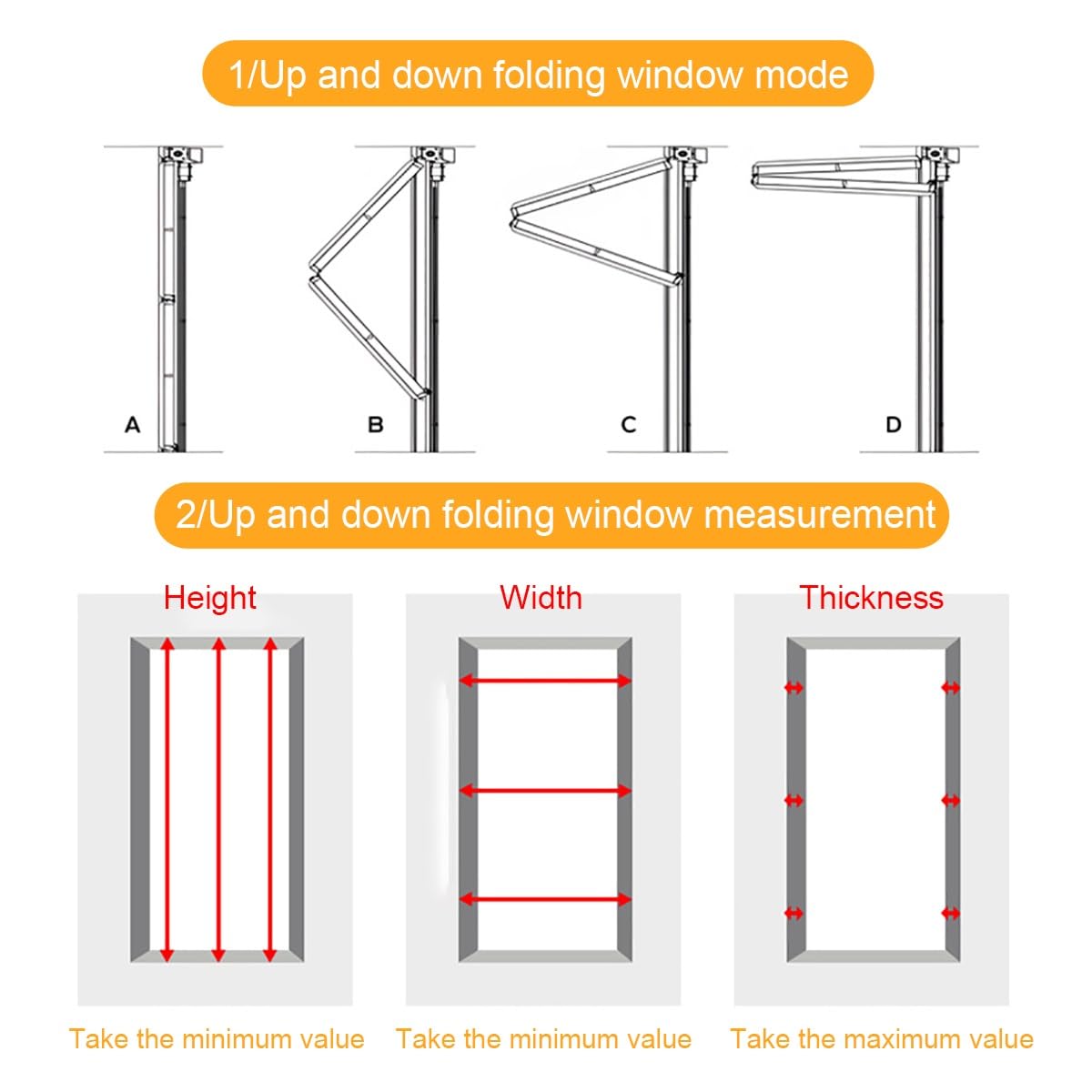 Ventana de concesión con marco de aluminio, ventanas plegables verticales con vidrio templado y burlete, ventana corrediza para vagón comedor, tienda de té con leche, personalizable(WxH 45x31in/109x79