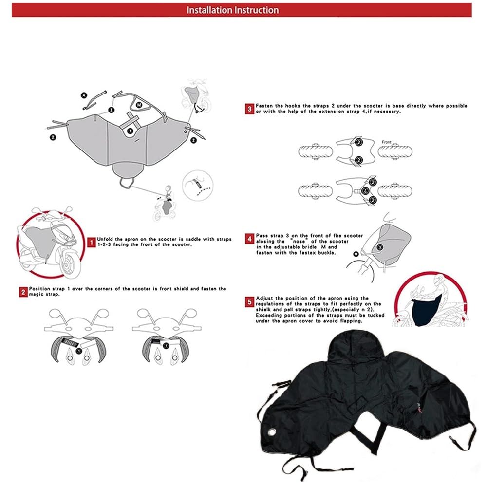 Compatible avec GILERA Nexus 125 Couvre-Jambe en Polaire IMPERMÉABLE Couverture Thermique pour Scooter ET MAXISCOOTER Tablier DE Poitrine avec Fourrure SYNTHÉTIQUE