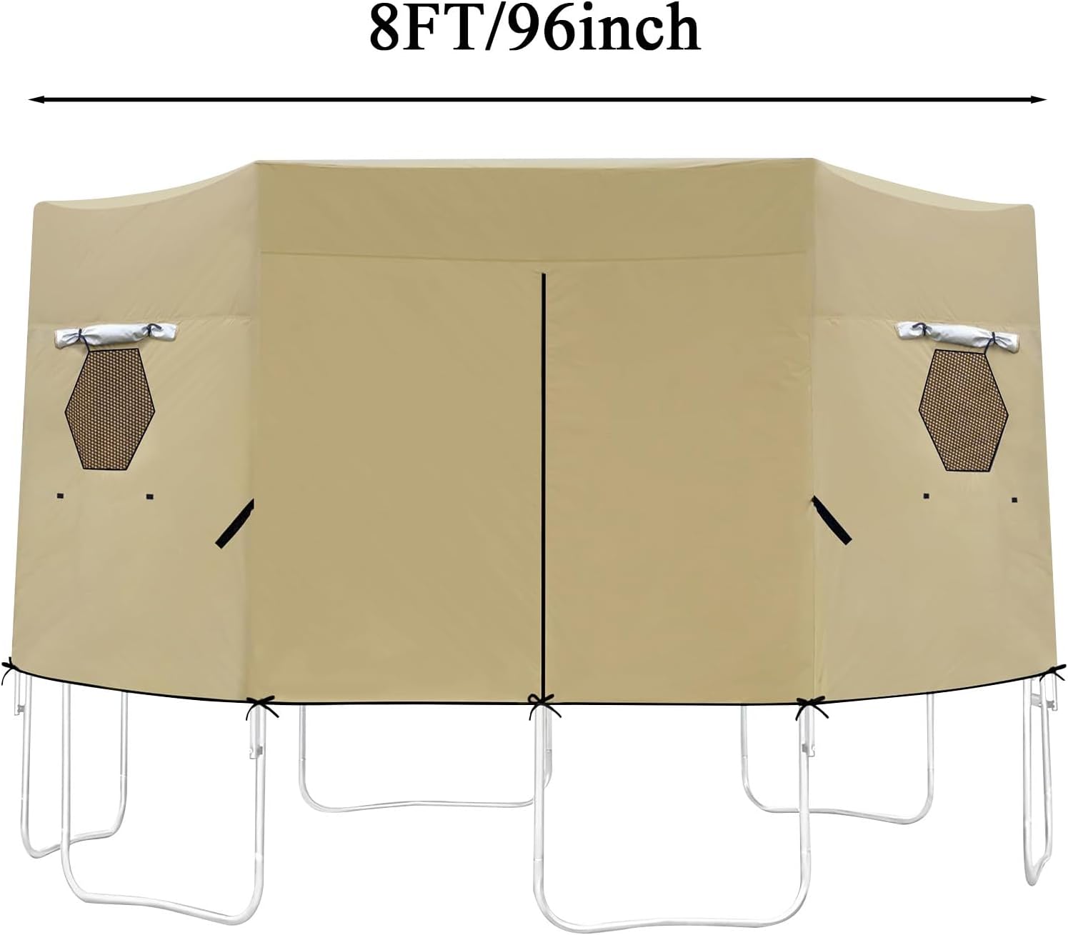 Trampoline Tent Cover, 6ft/8ft/10ft/12ft Trampoline Cover, Trampolines Sun Shade Cover, Waterproof Oxford Cloth Trampolines Sunshade, Anti-UV Tram-poline Shade Top Cover for 6 Poles