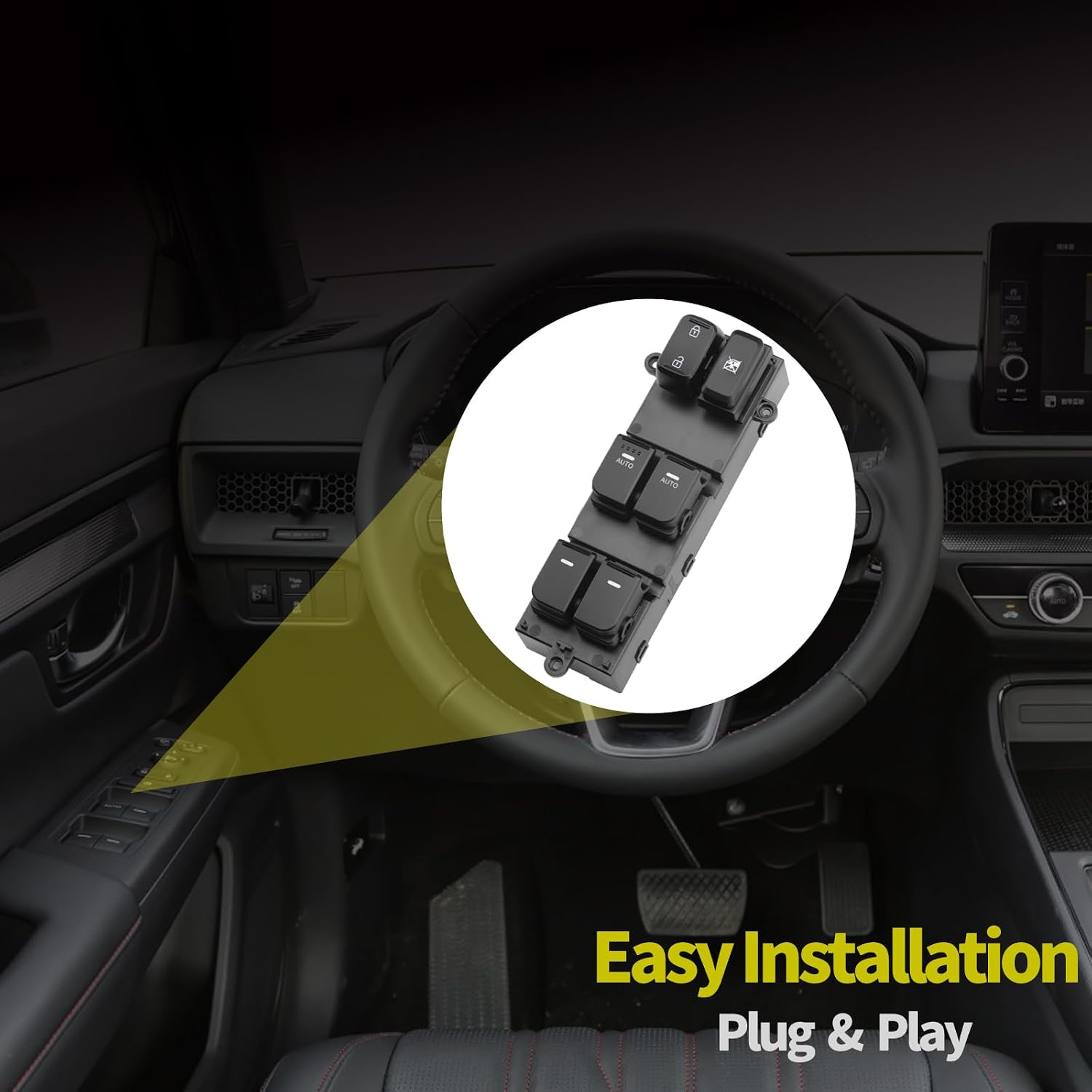 Master Power Window Switch Compatible with Kia for Optima 2011-2013, Front Left Driver Side Replaces 93570-2T030 93570-2T530