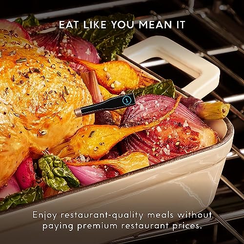 Chef iQ Smart Wireless Meat Thermometer, Unlimited Range, Bluetooth & WiFi Enabled, Digital Cooking Thermometer with Ultra-Thin Probe for Remote Monitoring of BBQ, Oven, Smoker, Air Fryer, Stove