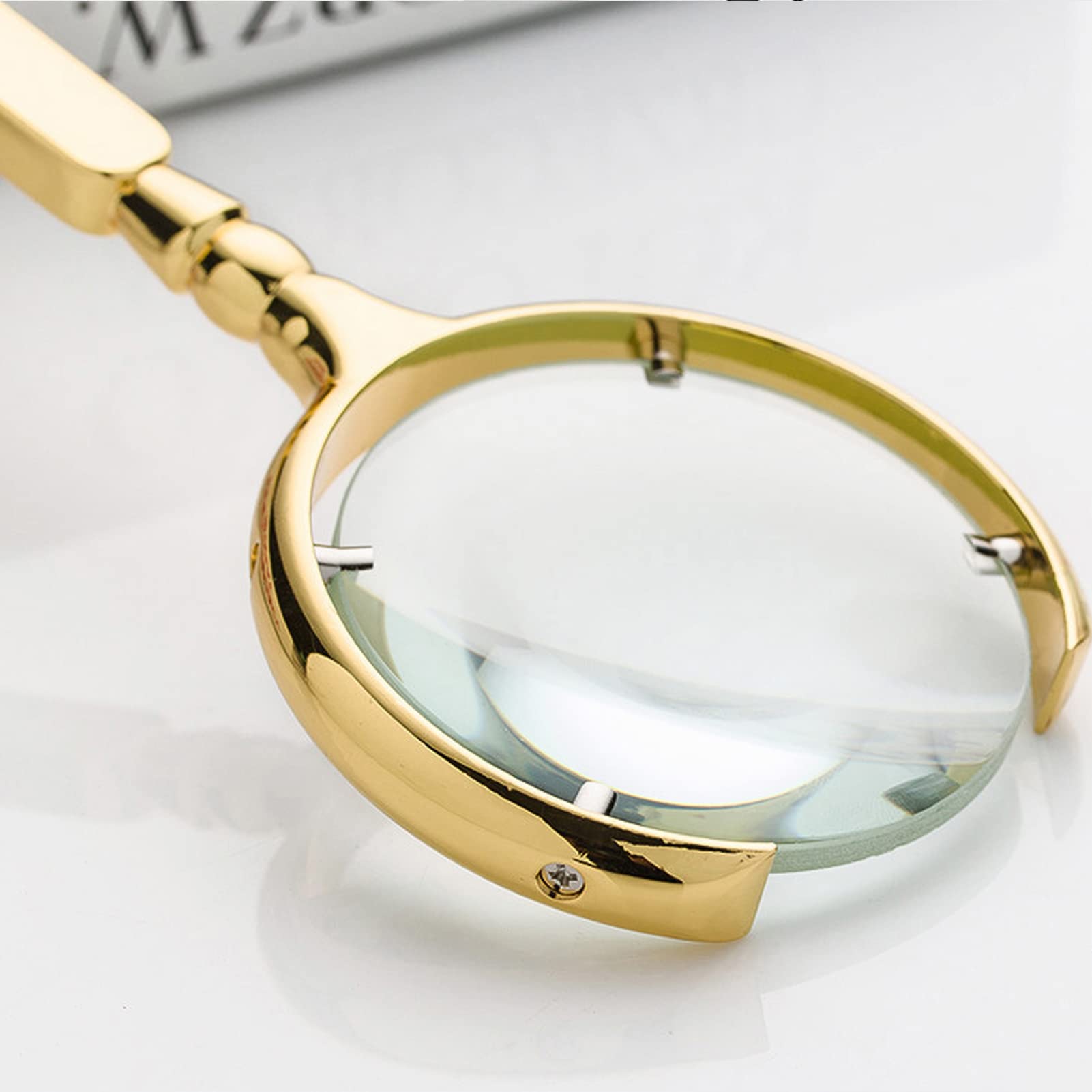Loupe à main avec éclairage LED, grossissement de 5X-12X pour lecture