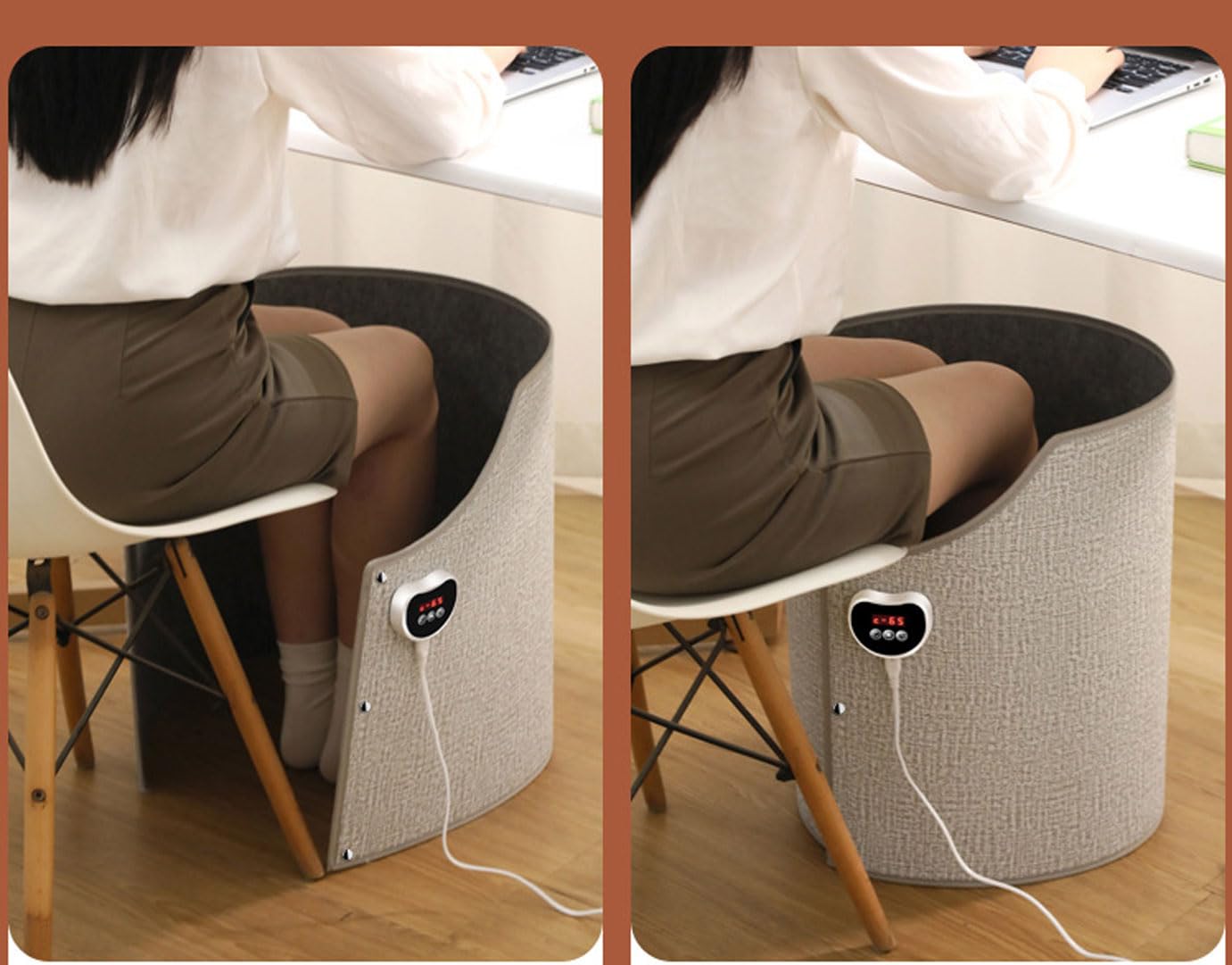 Faltbarer Bein-fußwärmer, Untertischheizung, 8-stufen-hochtemperaturversion-personenwärmer, 2-8-stunden-timer, Digitalanzeige, 360 °-rundheizung, Sichere Elektrische Raumheizung Für Büro Und Zuhause,
