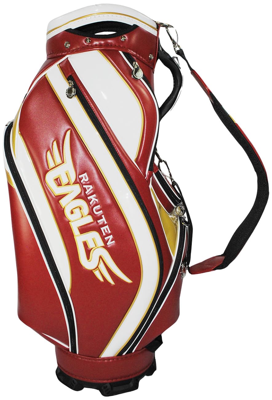 LEZAX RECB-5430 Tohoku Rakuten Golden Eagles 9.5 Type Caddy Bag, Red