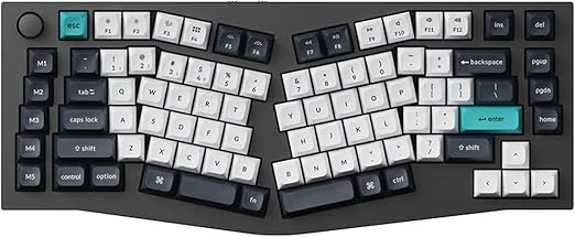 Keychron Q10 Max Alice 75% Layout Custom Wireless Mechanical Keyboard with Knob, QMK/VIA Programmable 2.4 GHz/Bluetooth/Wired RGB Backlit Aluminum Ergonomic for Mac Windows, Gateron Banana Switch