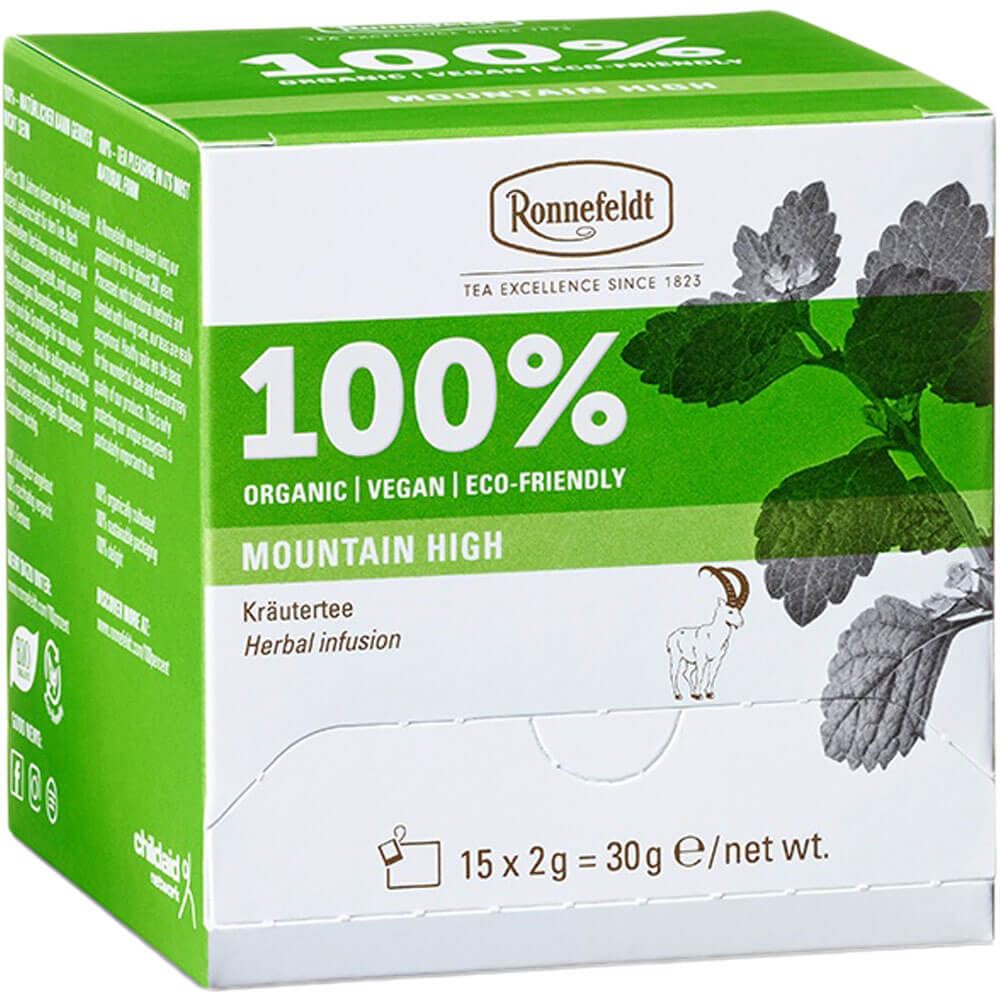 Ronnefeldt 100% Mountain High - BIO Kräutertee, 15 Teebeutel à 2 g, 30 g | Organic | Vegan | Eco-friendly, Menge:6 Stück