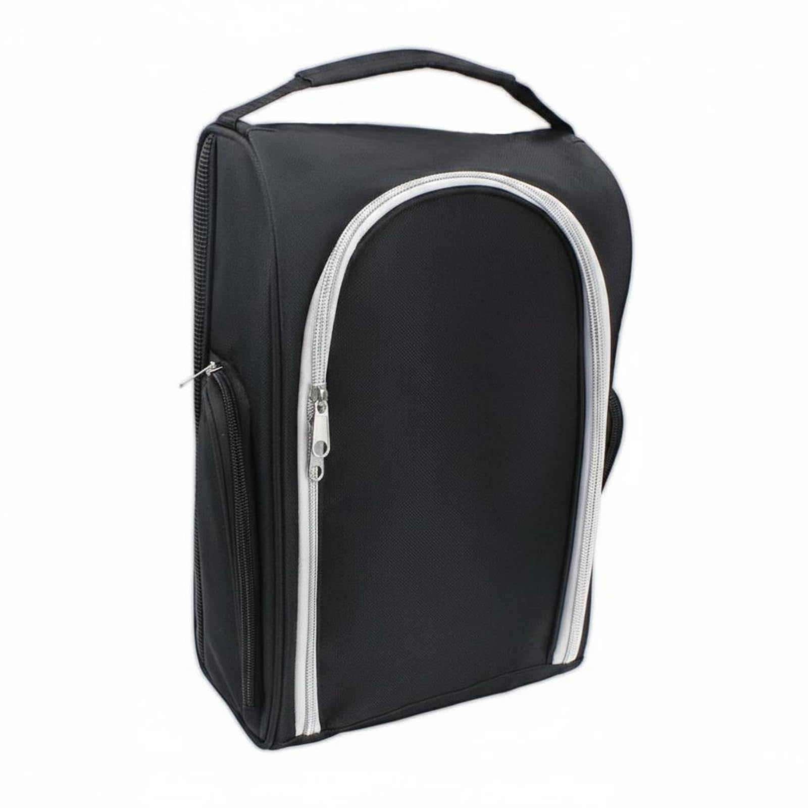 SNAPPSY Padded Handle Golf Shoe Bag Zipper Closure Golf Shoe Carrier Sturdy Sports Storage for Golfers, Black-image-23