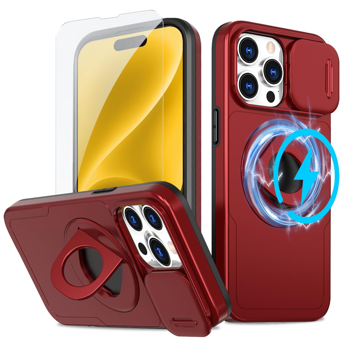Amazon.co.jp: JSCOMYAP iPhone 16 Pro 用ケース MagSafe対応