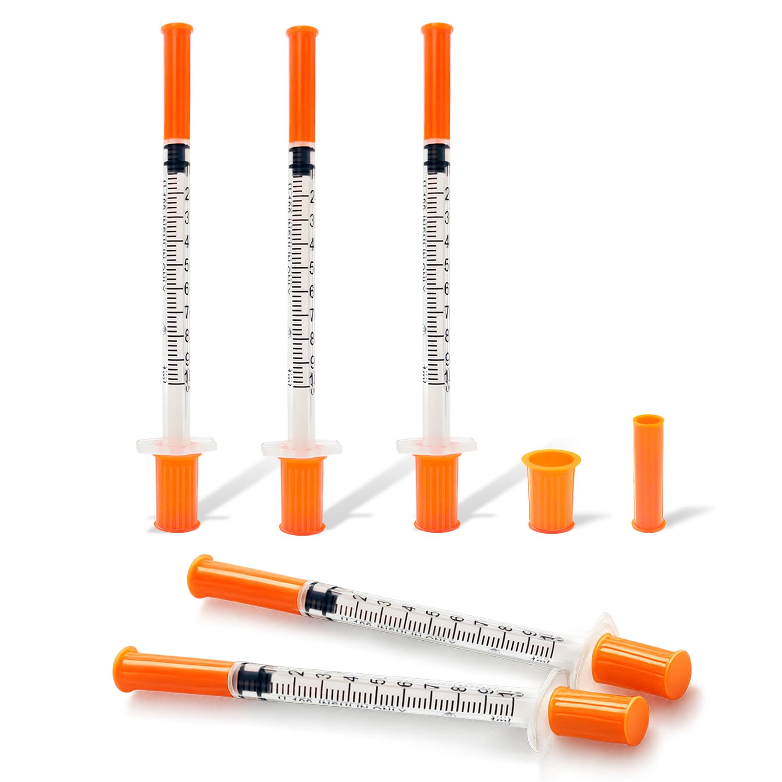 Photo 1 of 100 Pack U-100 1ml/cc 30G 5/16 Inch (8mm) Jeringa, Individually Wrapped for Lab Use