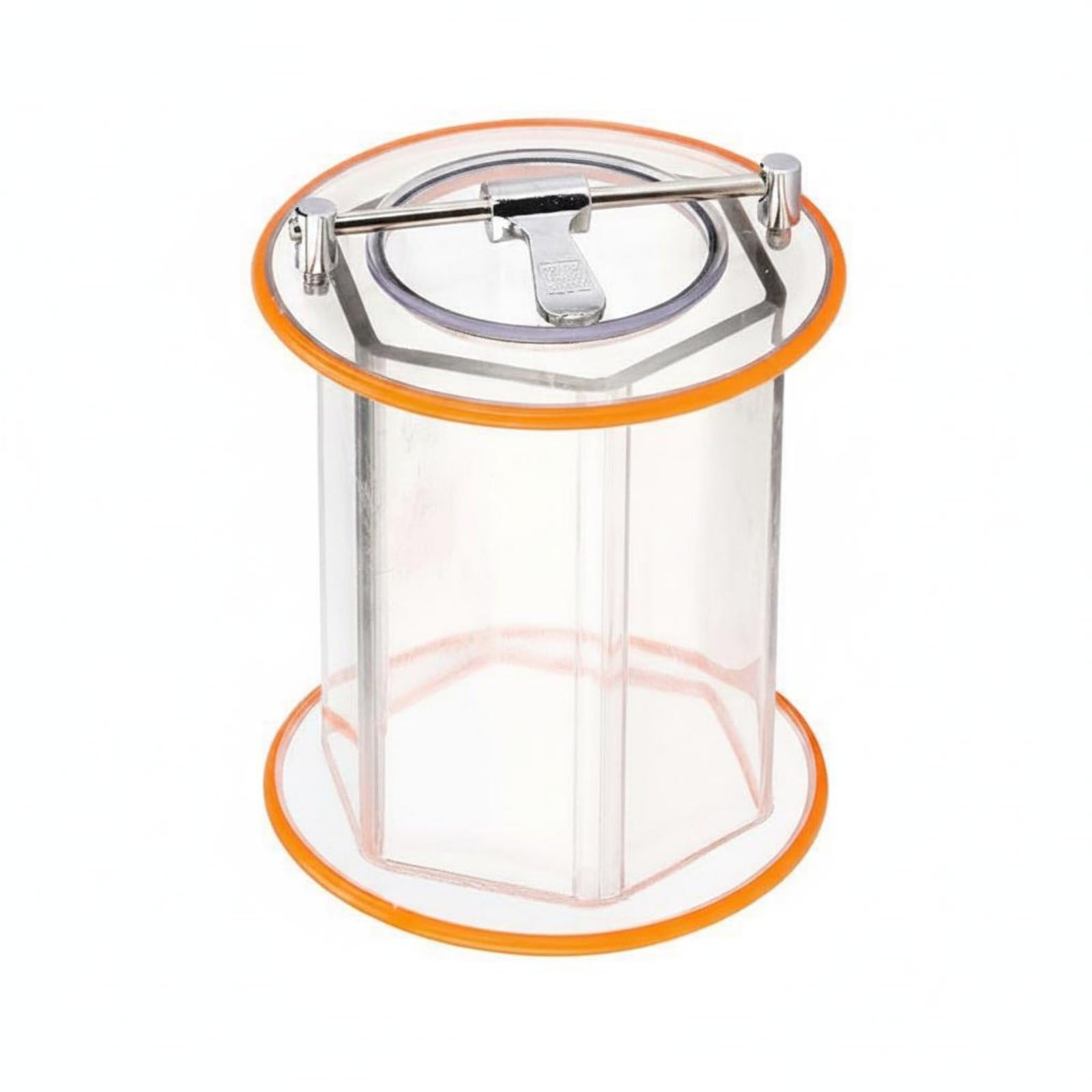 Tonneau de Polissage Hexagonal en Acrylique Haute Transparence, Baril de Polisseuse Rotative, Tambour Polissage avec Joint Anti-Fuite pour Bijoutiers, Artistes, Kt2000