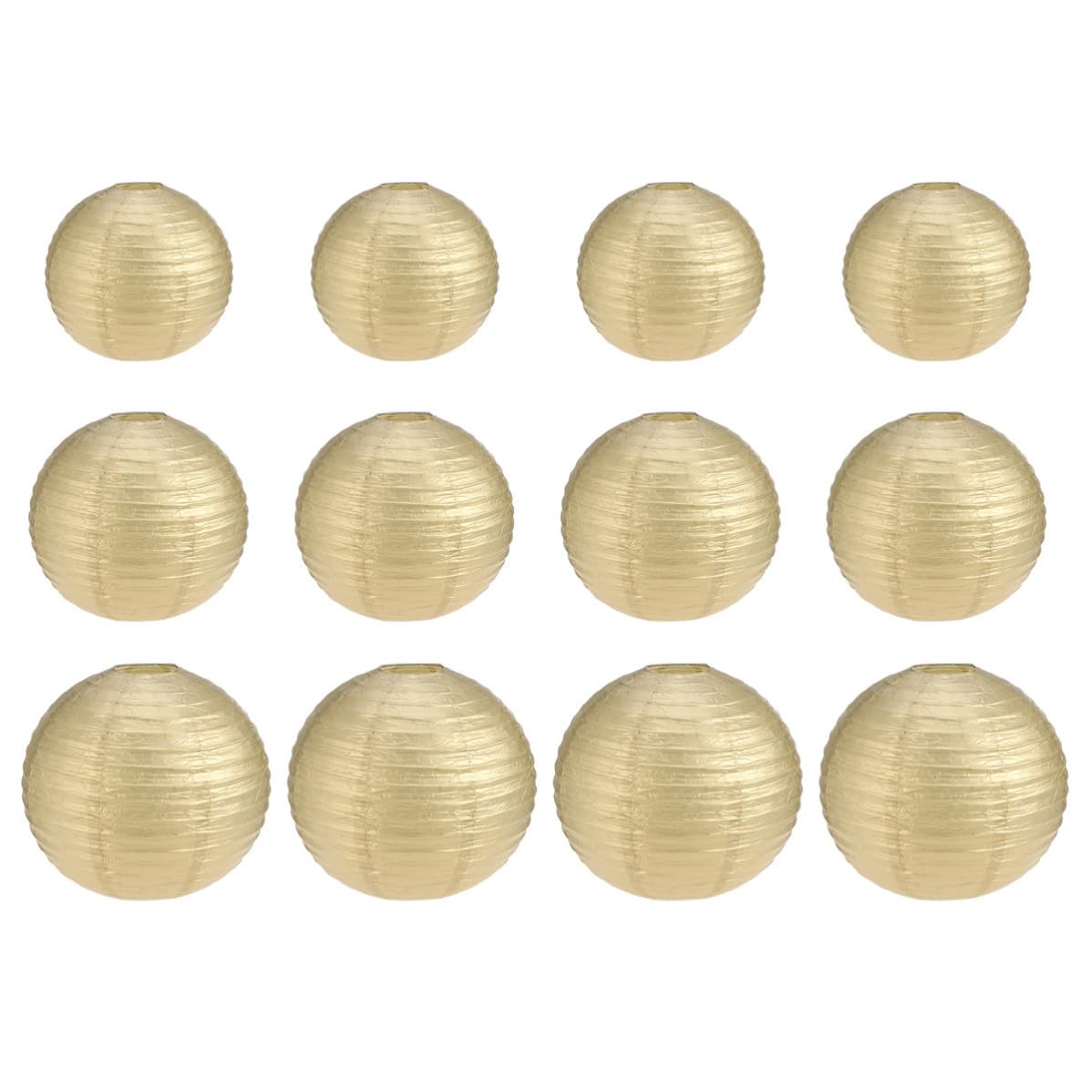 Lanternes en Papier Doré iplusmile Décoration Suspendue Pliable pour Fête et Mariage