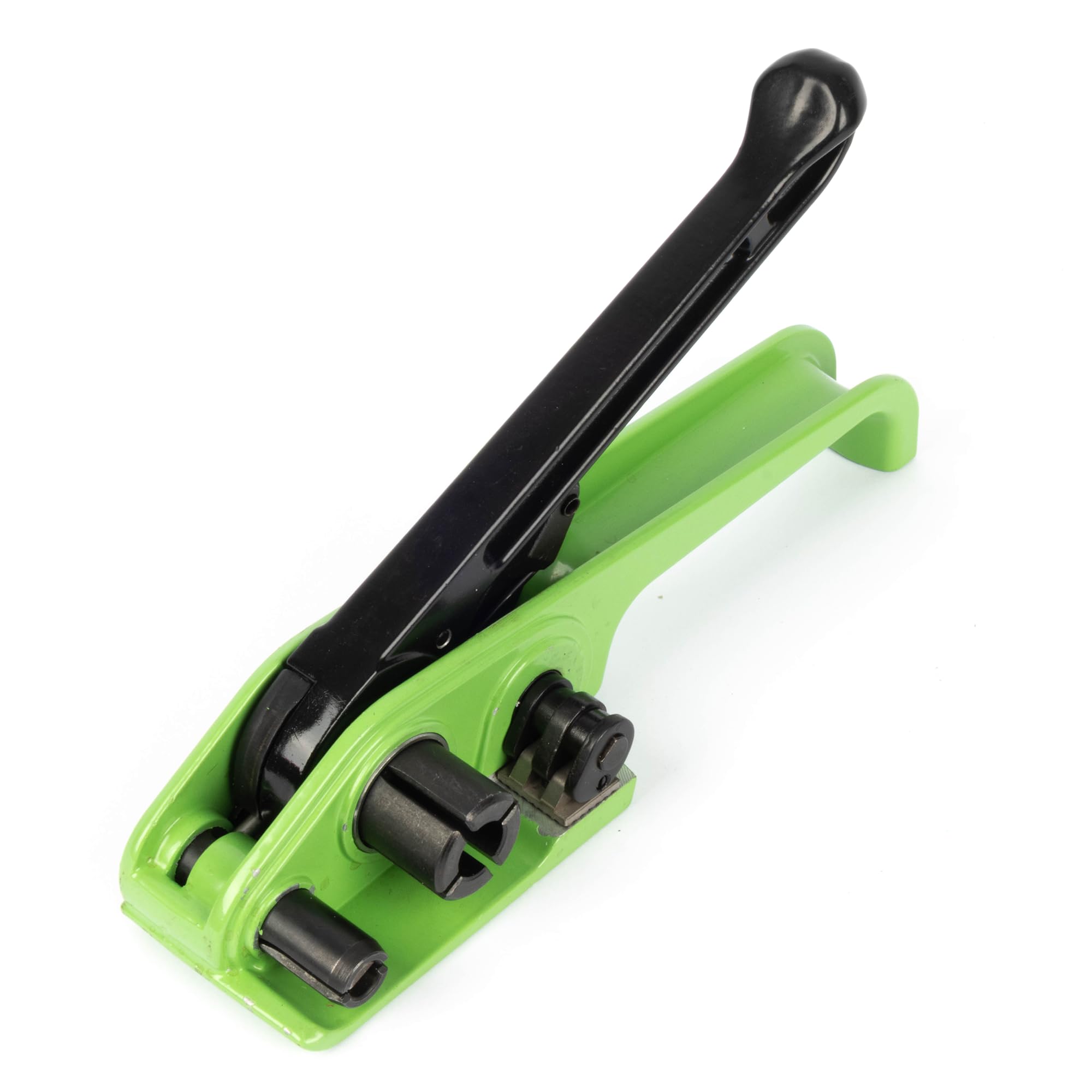 U.S. Solid Juego de flejes con cinta de tela de 19 mm x 100 m para palés, herramienta de sujeción 2 en 1, 100 hebillas de fosfato, juego de flejes manuales