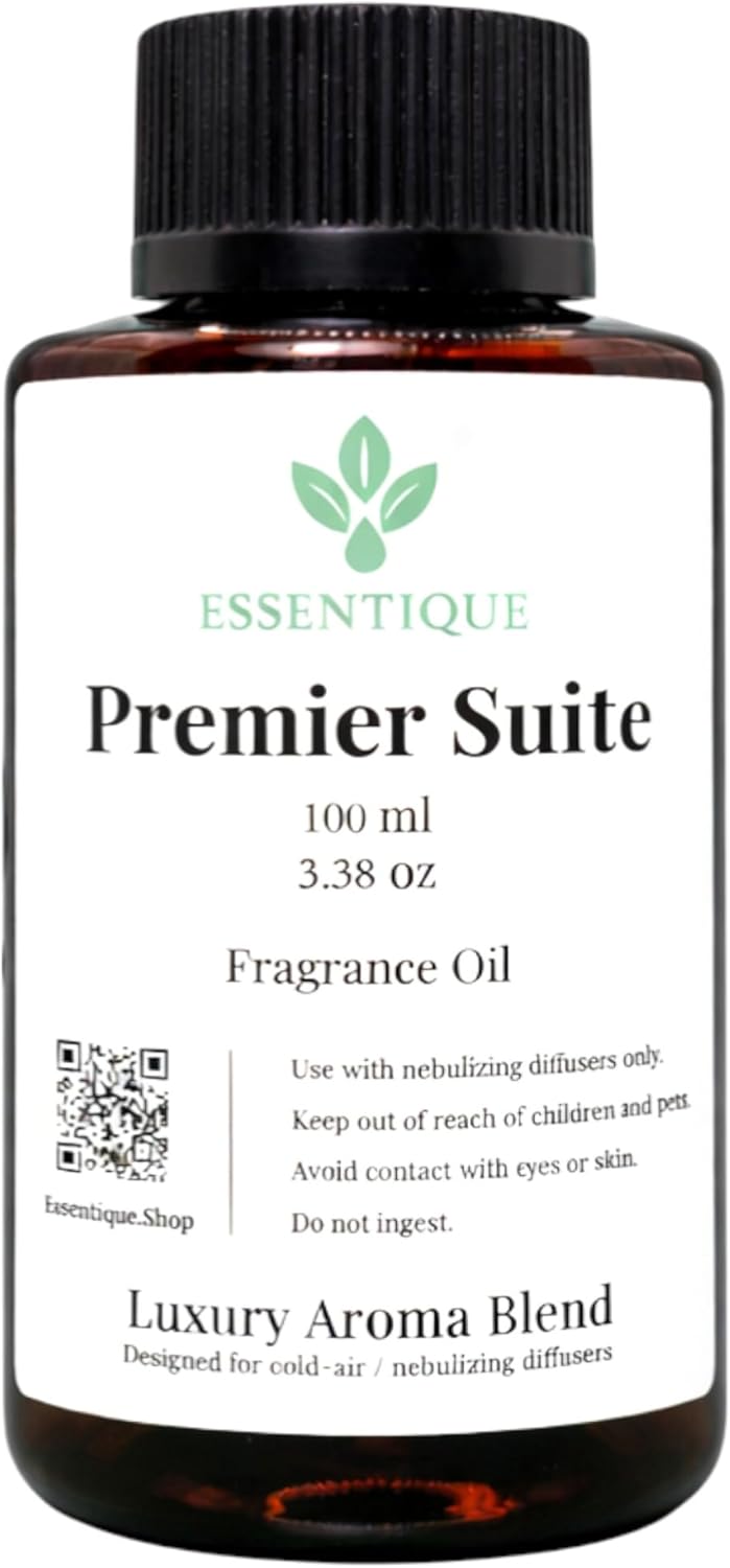 Luxury Stay Diffuser Oil Blend: Hotel-Inspired Fragrance with Lemon, Green Tea, Jasmine, Cypress, Amber & Musk for Cold Air Diffusers & Waterless Nebulizers (100 mL)