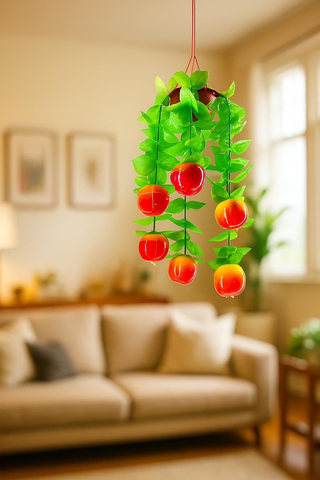 Buy Decorative Hanging fruitApple String with 6 Fruits and Green