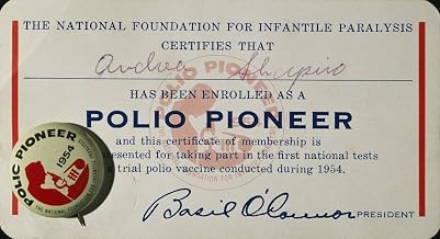 Polio Certificate 1954 Namerican Polio Pioneer Certificate And Lapel Button Issued To Children During The 1954 Mass Trials Of Dr Jonas SalkS Noninfectious Poliomyelitis Vaccine Poster Print by (24 x