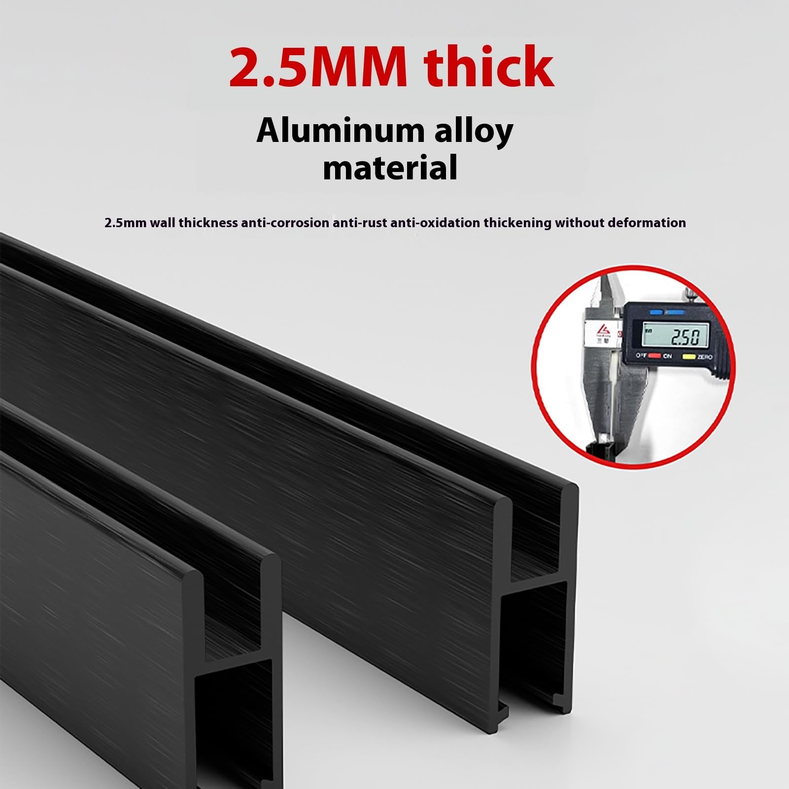 System prowadnic do szklanych drzwi przesuwnych, Zestaw prowadnic do drzwi przesuwnych 2 szyny Szyna ze szkła akrylowego 5-8 mm Szafka srebrna 80-150 cm(5mm,130cm/51in)