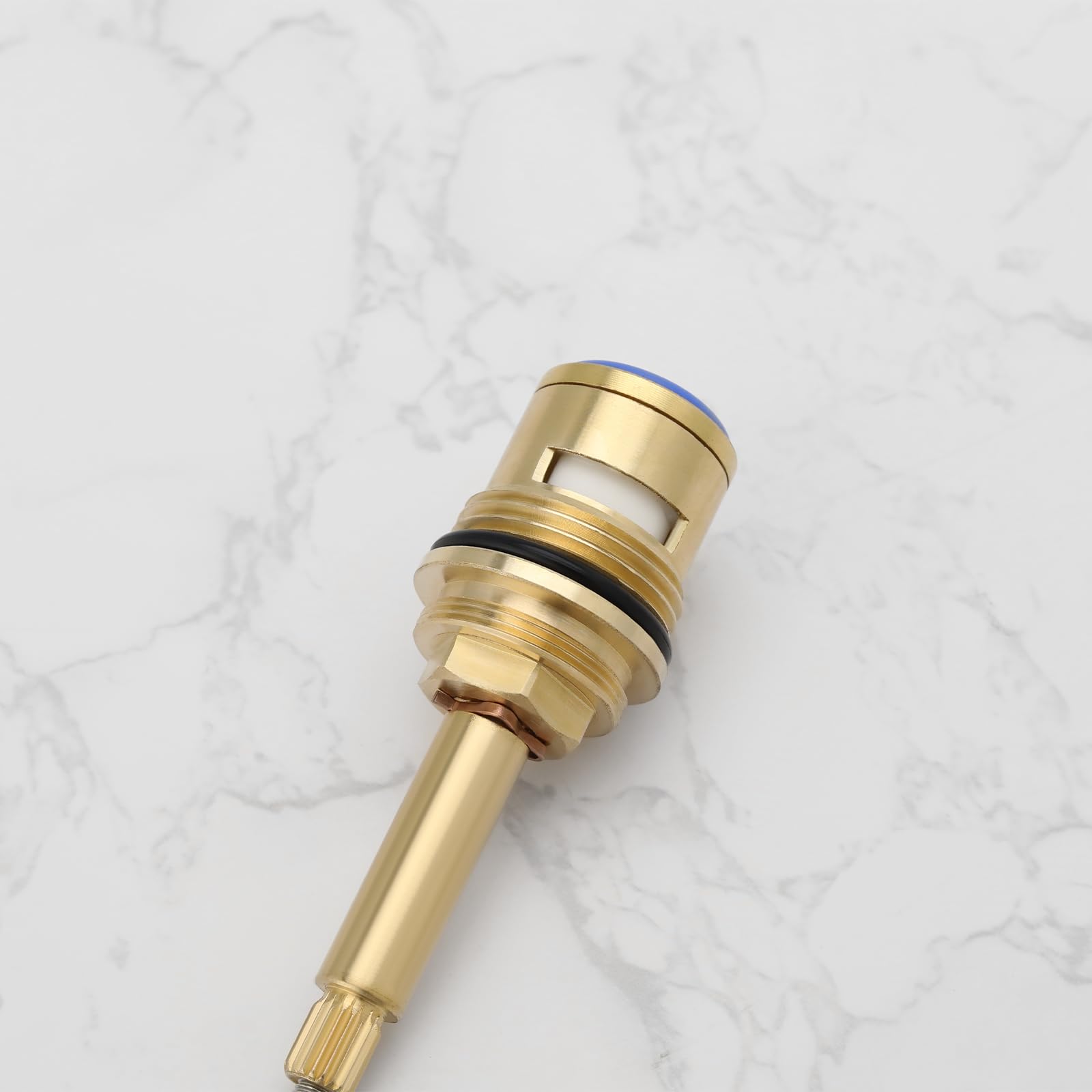 BSP 3/4" Cartouche de Robinet de Douche en Laiton Bleu Quart de Tour 20 Dents Cartouche de Robinet en Céramique pour Cuisine ouverture Dans le Sens Inverse des Aiguilles d'une Montre)