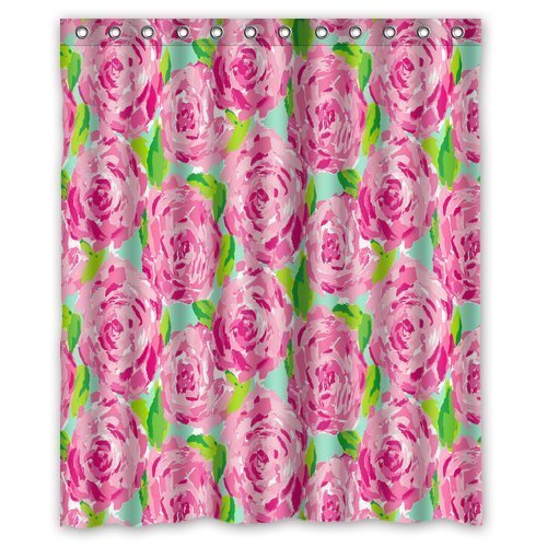 CHATAE Lilly Pulitzer Ducha Retro Cortina de Ducha 100% Impermeable poliéster Tela 152,4 x 182,9 cm estándar