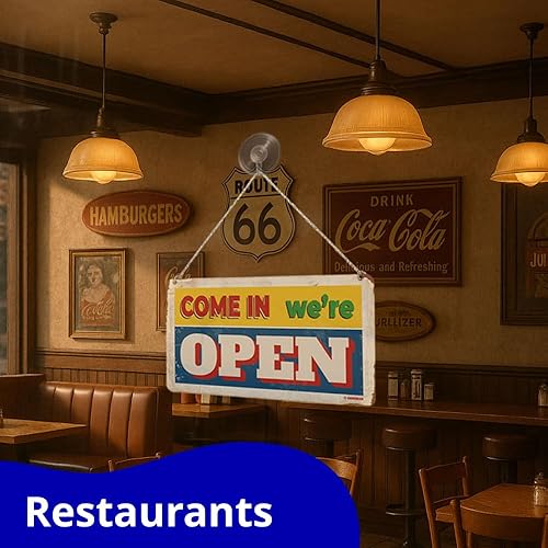 Miniatura 3 de GEEKBEAR Letrero abierto cerrado  Kit todo en uno, doble cara, acrílico, 7.9 x 7.9 pulgadas (08. día y noche)