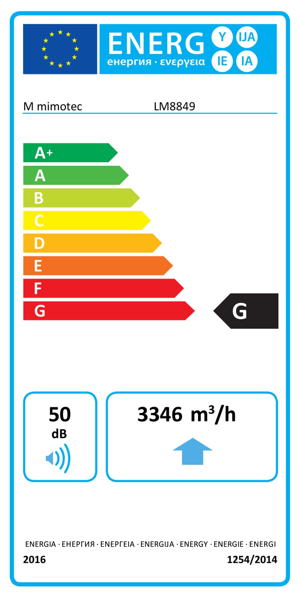M mimotec - Czarny wentylator sufitowy LED Aline, regulowana temperatura barwowa, funkcja lato/zimowa, 6 prędkości, LM8849