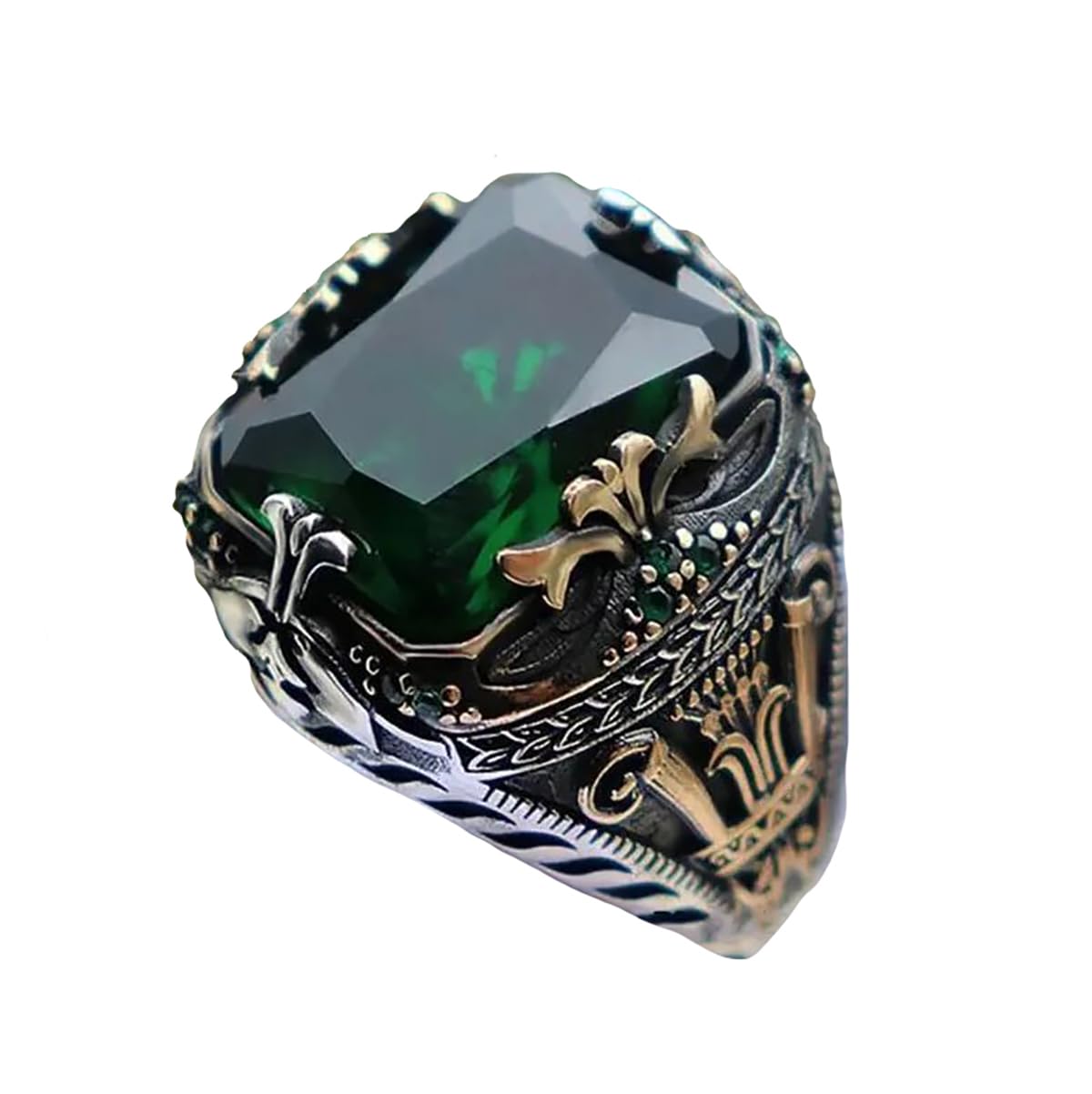 Turkish Stainless Steel Religious Metallic Plated Rings for Men & Boys