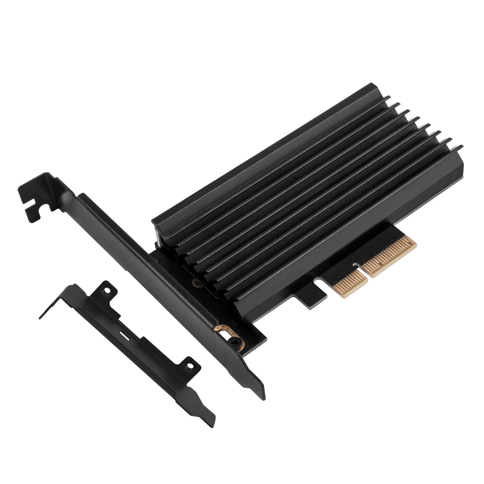 SilverStone Technology ECM24-ARGB M.2 NVMe SSD NGFF M Key a PCIe x4 ARGB Tarjeta adaptadora con disipador de Calor y Almohadilla térmica