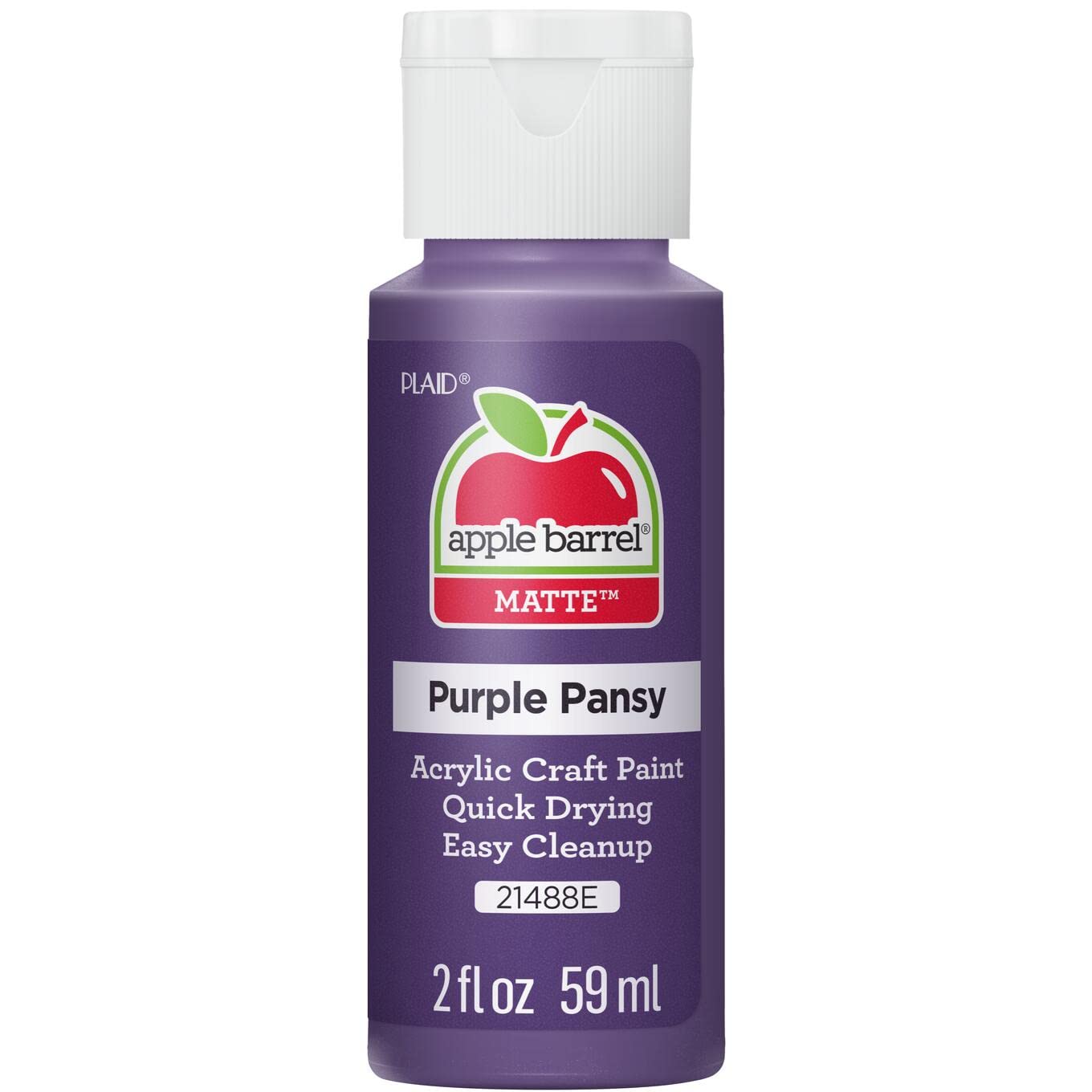 Apple Barrel Acrylic Paint Purple Pansy 2 oz | Non-Toxic Water-Based Craft Paint - main product image