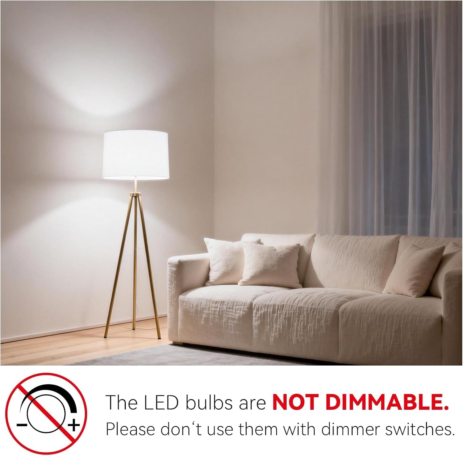 TJOY A19 LED Light Bulbs 60 Watt Equivalent, E26 Standard Base LED Bulbs, 4000K Cool White Lightbulbs, 9W Energy Saving Neutral White for Home, 800 Lumens, 85+ CRI, 120V, Non-Dimmable, UL, 6 Pack