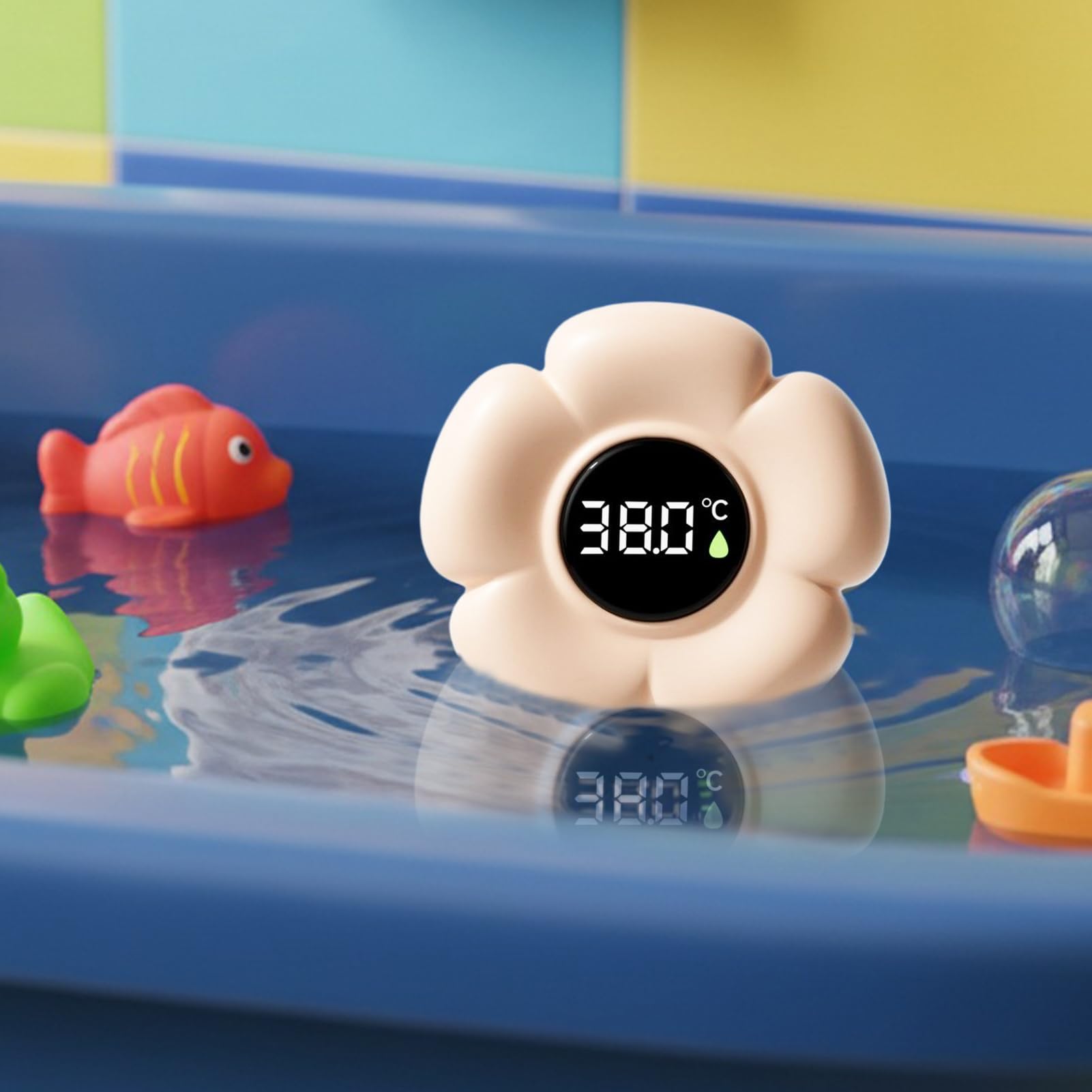 Termómetro Para Bañera,Juguete Flotante Digital | Termómetro Digital para Bañera Impermeable con Forma de Flor y Pantalla LED | Para Uso De Niños En El Hogar, Baño, Ducha Y Piscina — view 3