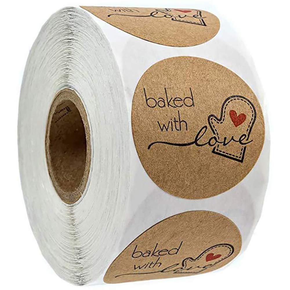 Craftdady 1000 Adesivi Rotondi Thank You – Etichette Autoadesive In Carta Kraft Su Rotolo Per Pacchi, Regali E Piccole Imprese - 4